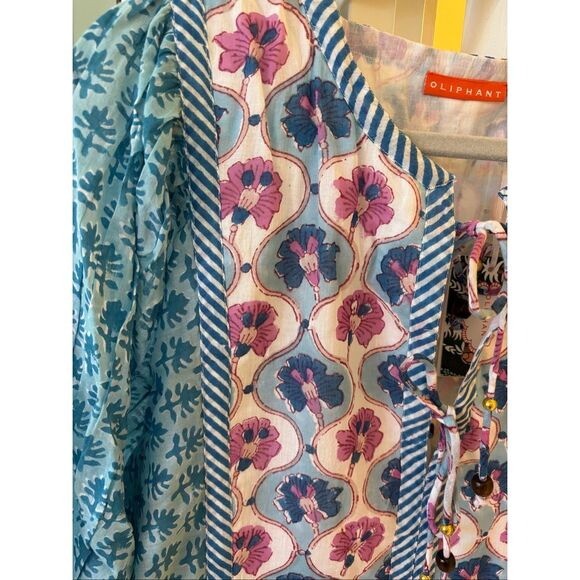 NWT Oliphant tie front balloon sleeve mini dress , Small $288 - Picture 3 of 6